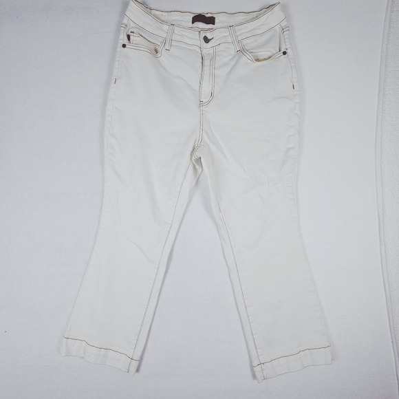 Judy Blue Jeans High Rise Crop White Women's‎ 16W Stretch Pockets Comfort - Picture 1 of 12